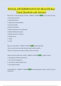 SOCIAL DETERMINANTS OF HEALTH  EXAM UPDATED ACTUAL Exam Questions  and Answers