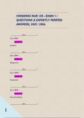 HONDROS NUR 150 - EXAM 1 &sol; QUESTIONS & EXPERTLY VERIFIED ANSWERS&comma; 2025 &sol; 2026&period; 