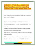 NUR3227C PPNC2 Exam 1 2025&sol;2026  Exam Questions and Corresponding  Answers with Surety of 100&percnt; Pass Mark
