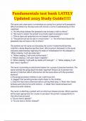 Fundamentals test bank LATELY Updated 2025 Study Guide&excl;&excl;&excl;&excl;&excl;&period;