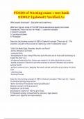 FUNDS of Nursing exam 1 test bank NEWLY Updated&excl;&excl; Verified A&plus;