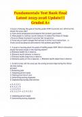 Fundamentals Test Bank final Latest 2025-2026 Update&excl;&excl;&excl; Graded A&plus;