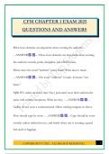 CFM CHAPTER 1 EXAM 2025 QUESTIONS AND ANSWERS