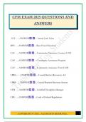 CFM EXAM 2025 QUESTIONS AND ANSWERS