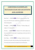 CERTIFIED FLOODPLAIN MANAGER EXAM 2025 QUESTIONS AND ANSWERS