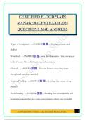 CERTIFIED FLOODPLAIN MANAGER &lpar;CFM&rpar; EXAM 2025 QUESTIONS AND ANSWERS