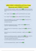 MSLT&sol;MWT UPDATED ACTUAL Exam  Questions and CORRECT Answer