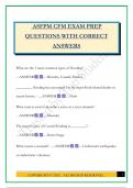 ASFPM CFM EXAM PREP QUESTIONS WITH CORRECT ANSWERS