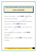 CFM EXAM PREP 2025 QUESTIONS AND ANSWERS