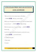 CFM EXAM PREP 2025 QUESTIONS AND ANSWERS