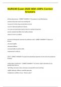 NUR239 Exam 2025 With 100&percnt; Correct Answers