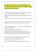 AOCNP Essentials in Survivorship Care for the Advanced Practice Provider exam with precise answers 