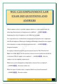 WGU C233 EMPLOYMENT LAW EXAM 2025 QUESTIONS AND ANSWERS
