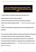 NRF CUSTOMER SERVICE EXAM STUDY GUIDE &sol; QUESTIONS & CORRECT VERIFIED ANSWERS&comma; 2025 &sol; 2026&period;