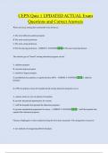CEPN Quiz 1 UPDATED ACTUAL Exam  Questions and Correct Answers