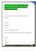 OB&sol;PEDS FISDAP 2025&sol;2026 Exam  Questions and Verified Answers &vert;  Already Graded A&plus;
