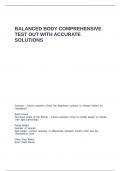 BALANCED BODY COMPREHENSIVE TEST OUT WITH ACCURATE SOLUTIONS&period;