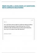 RBSM VOLUME 1 &lpar;2025&rpar; EXAM 137 QUESTIONS WITH COMPLETE SOLUTIONS&excl;&excl;