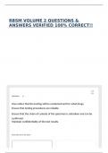 RBSM VOLUME 2 QUESTIONS & ANSWERS VERIFIED 100&percnt; CORRECT&excl;&excl;