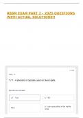 RBSM EXAM PART 2 - 2025 QUESTIONS WITH ACTUAL SOLUTIONS&excl;&excl;