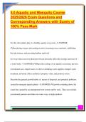 5&period;0 Aquatic and Mosquito Course  2025&sol;2026 Exam Questions and  Corresponding Answers with Surety of  100&percnt; Pass Mark