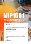 MIP1501 Assignment 3 ANSWERS 2025 -  Due 30 July 2025