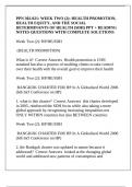 PPN 302-021&colon; WEEK TWO &lpar;2&rpar;&colon; HEALTH PROMOTION&comma; HEALTH EQUITY&comma; AND THE SOCIAL DETERMINANTS OF HEALTH &lpar;SDH&rpar; PPT &plus; READING NOTES QUESTIONS WITH COMPLETE SOLUTIONS