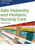Test Bank for Safe Maternity and Pediatric Nursing Care 3rd Edition &lpar;F&period;A Davis &comma; 2025&rpar; by Luanne Linnard Palmer&comma; Isbn no&semi; 9781719648844&comma; all 38 Chapters Covered