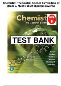 TEST BANK for Chemistry, The Central Science 15th Edition Theodore Brown; Eugene LeMay; Bruce Bursten.