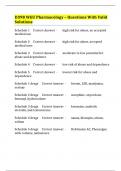 D398 WGU Pharmacology &ndash; Questions With Valid Solutions