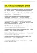 WGU D398 Intro To Pharmacology - Urinary Drugs&colon; Correct Solutions For Every Question