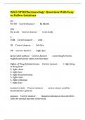 WGU D398 Pharmacology&colon; Questions With Easy-to-Follow Solutions