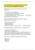 WGU D398 Pharmacology Readiness Quiz &ndash; Questions With Insightful Solutions