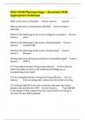 WGU D398 Pharmacology &ndash; Questions With Appropriate Solutions