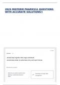 2025 MIDTERM PHARM151 QUESTIONS WITH ACCURATE SOLUTIONS&excl;&excl;