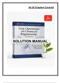Solutions Manual for Unit Operations of Chemical Engineering&comma; 7th Edition &ndash; Smith &vert; All 29 Chapters Covered