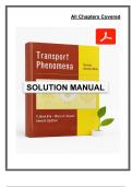 Solutions to the Problems for Transport Phenomena &lpar;Revised 2nd Edition&rpar; &ndash; &lpar;Bird&comma; 2006&rpar; &vert; All 24 Chapters & Appendices Covered