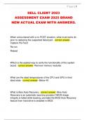 DELL CLIENT 2023  ASSESSMENT EXAM 2025 BRAND  NEW ACTUAL EXAM WITH ANSWERS&period;