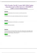 NIFA Practice Test B2 &vert; Latest 2025&sol; 2026 Update &vert; Questions and verified Answers &vert; GRADED A &lpar;100&percnt; Correct Elaborations&rpar;