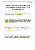 EMSIC &ndash; MICHIGAN STUDY GUIDE  2025 BRAND NEW ACTUAL EXAM  WITH ANSWERS&period;