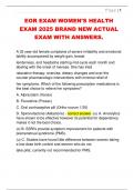 EOR EXAM WOMEN'S HEALTH  EXAM 2025 BRAND NEW ACTUAL  EXAM WITH ANSWERS&period;