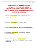 ESSENTIALS OF UNDERSTANDING  PSYCHOLOGY 14TH EDITION ROBERT S  FELDMAN CHAPTER 3 - SENSATION AND  PERCEPTION EXAM 2025 BRAND NEW ACTUAL  EXAM WITH ANSWERS&period;