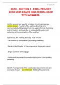 EXAC - SECTION 3 - FINAL PROJECT  EXAM 2025 BRAND NEW ACTUAL EXAM  WITH ANSWERS&period;