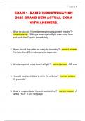 EXAM 1- BASIC INDOCTRINATION  2025 BRAND NEW ACTUAL EXAM  WITH ANSWERS&period; 
