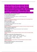 PLTW IED Final Exam Study Guide    EXAM 2025 &vert; ACTUAL REAL EXAM  ACCURATE QUESTIONS AND ANSWERS  WITH RATIONALES &vert; VERIFIED AND LATEST UPDATED &vert;GUARANTEED PASS 