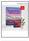 Solutions Manual for Advanced Engineering Mathematics &ndash; 7th Edition by &lpar;Zill&comma; 2021&rpar; &vert; All 16 Chapters Covered
