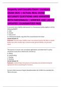 Property and Casualty Exam- Louisiana   EXAM 2025 &vert; ACTUAL REAL EXAM  ACCURATE QUESTIONS AND ANSWERS  WITH RATIONALES &vert; VERIFIED AND LATEST UPDATED &vert;GUARANTEED PASS  