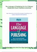 The Language of Publishing An A to Z Glassry Independent Book Publishers - PDF Download