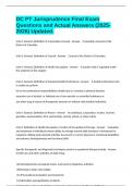 DC PT Jurisprudence Final Exam Questions and Actual Answers &lpar;2025-2026&rpar; Updated&period;