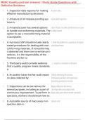 MSSC Quality post test answers &sol; Study Guide Questions with Definitive Solutions